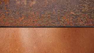 Stress oxydatif une image qui compare la peau à un métal oxydé