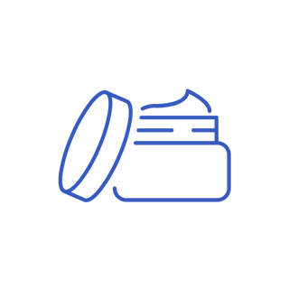 dessin d'un pot ouvert de crème 